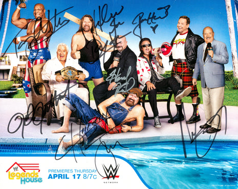 Multi-signed WWE Legends House 8x10 Photo