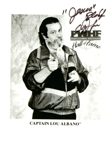 Captain Lou Albano signed 8x10 Photo