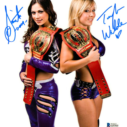 Sarita & Taylor Wilde dual signed 8x10 Photo (w/ Beckett)