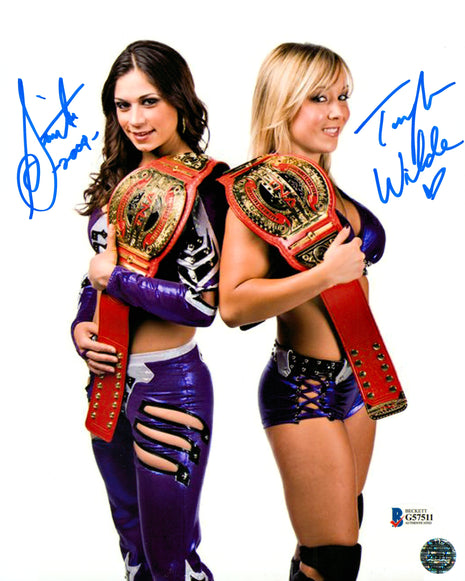 Sarita & Taylor Wilde dual signed 8x10 Photo (w/ Beckett)