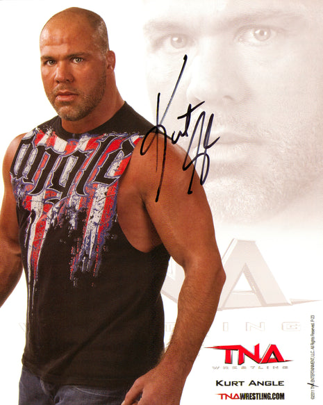 Kurt Angle signed 8x10 Photo