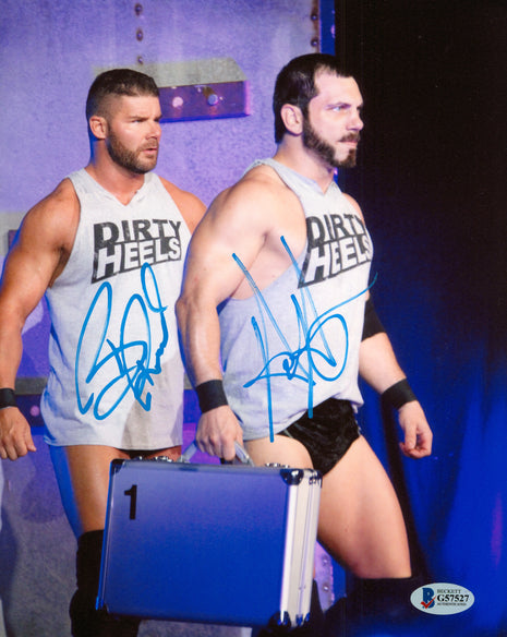 Bobby Roode & Austin Aries dual signed 8x10 Photo (w/ Beckett)