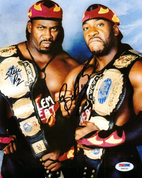 Harlem Heat - Booker T & Stevie Ray dual signed 8x10 Photo (w/ PSA)