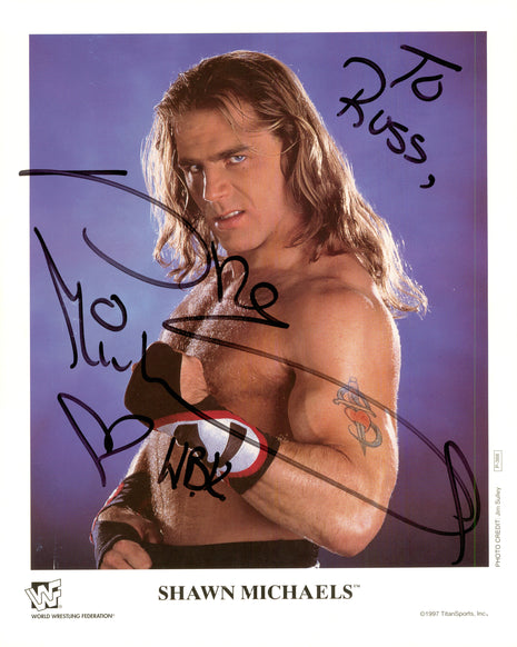 Foto firmada de 8x10 por Shawn Michaels