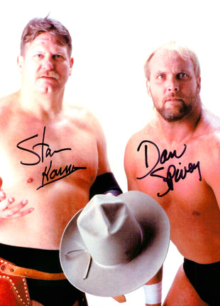 Dan Spivey & Stan Hansen dual signed 8x10 Photo