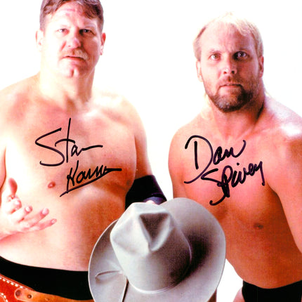 Dan Spivey & Stan Hansen dual signed 8x10 Photo