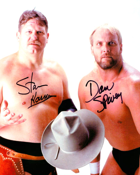 Photo 8x10 signée par Dan Spivey et Stan Hansen