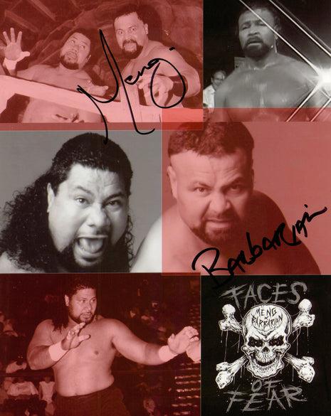 Haku & Barbarian signed 8x10 Photo