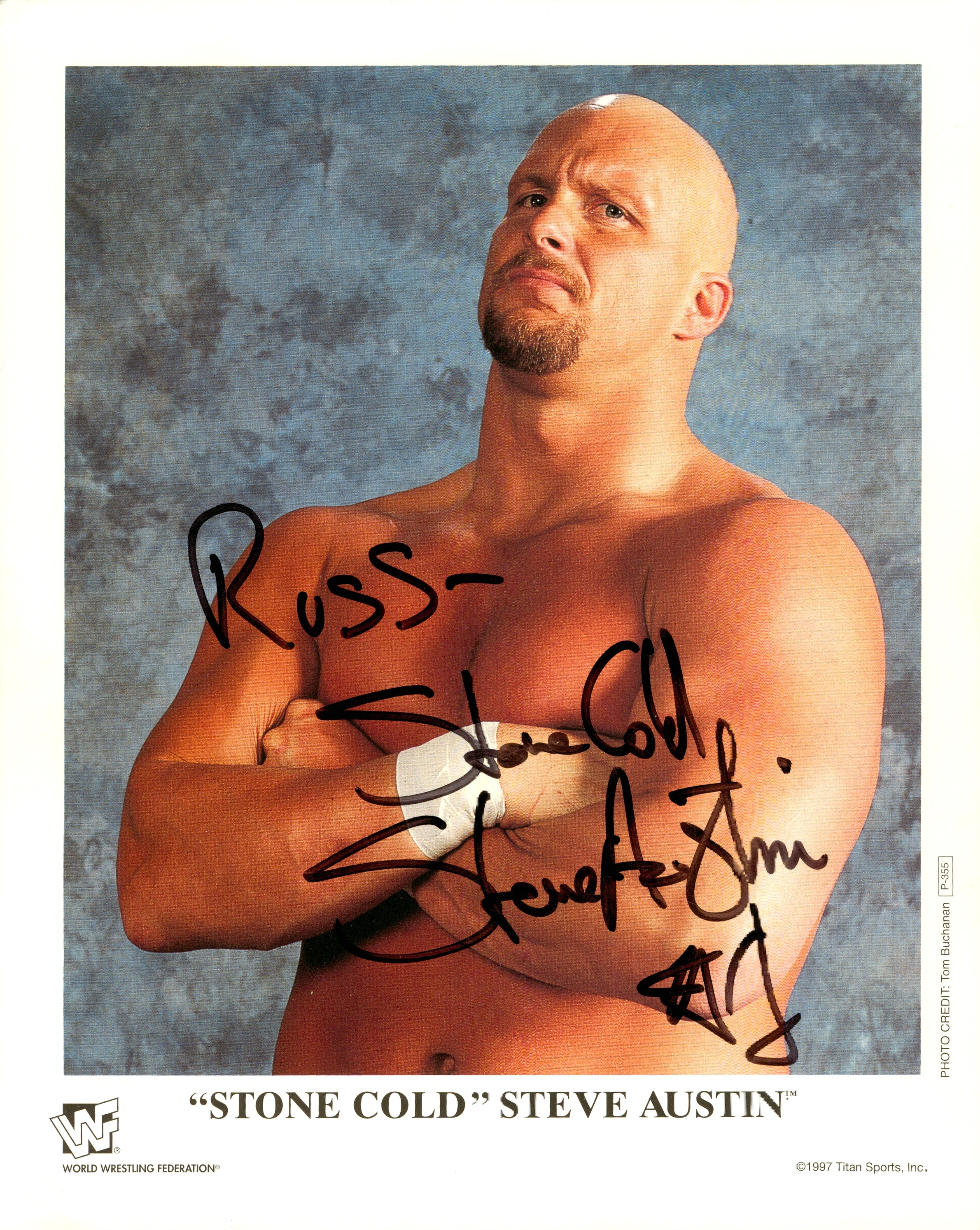 Stone Cold Steve Austin WWE Signed Autographed 8x10 Photo –
