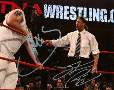 Abyss & Stevie Richards dual signed 8x10 Photo