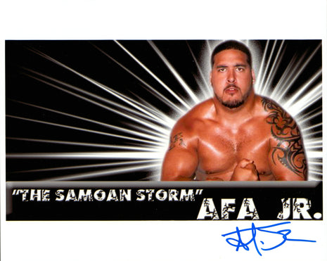 Afa Jr signed 8x10 Photo