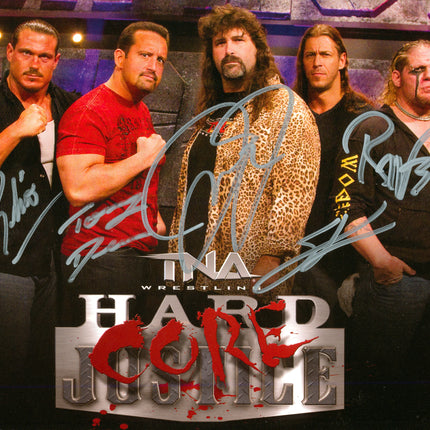 Tommy Dreamer, Mick Foley, Stevie Richards, Rhino & Raven multi-signed 8x10 Photo
