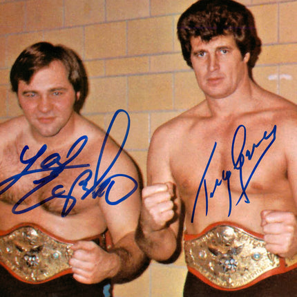 Tony Garea & Larry Zbyszko dual signed 8x10 Photo