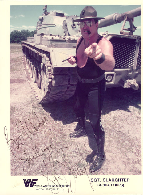 Sgt Slaughter signed 8x10 Photo