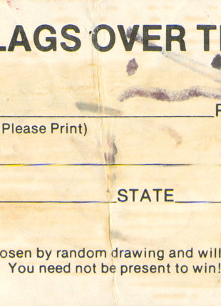 Kerry Von Erich, Kevin Von Erich & David Von Erich signed Ticket Stub (w/ JSA)