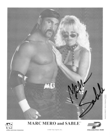 Sable & Marc Mero dual signed 8x10 Photo