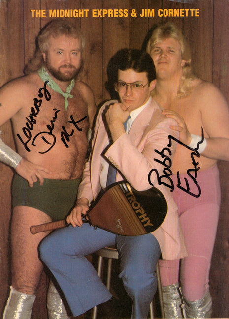 Midnight Express - Bobby Eaton & Dennis Condrey signed Magazine Page