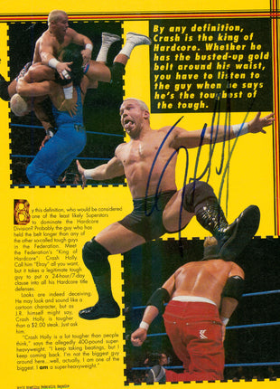 Crash Holly signed Magazine Page