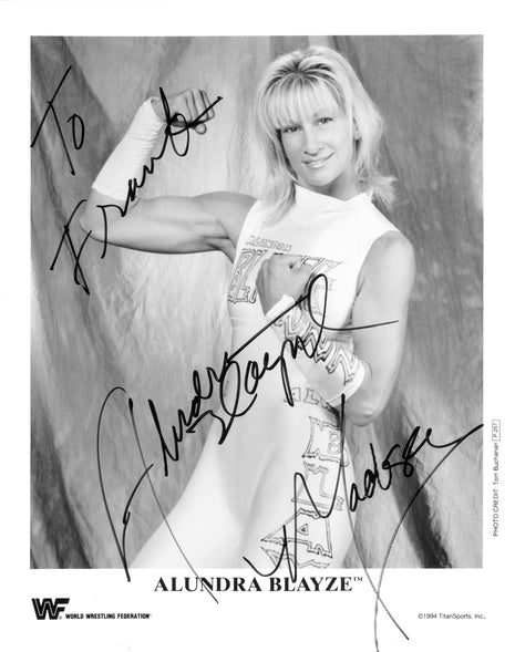 Alundra Blayze & Madusa dual signed 8x10 Photo