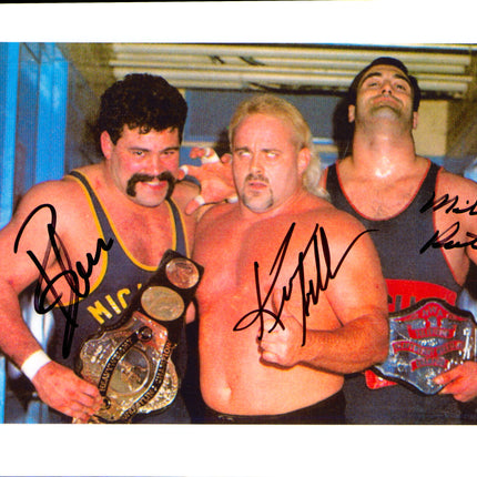 Kevin Sullivan, Rick Steiner & Mike Rotunda triple signed 8x10 Photo