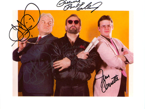 Jim Cornette, Paul Ellering & JJ Dillon triple signed 8x10 Photo