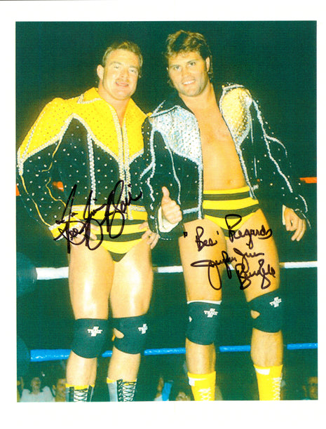 Killer Bees - Brian Blair & Jim Brunzell signed 8x10 Photo