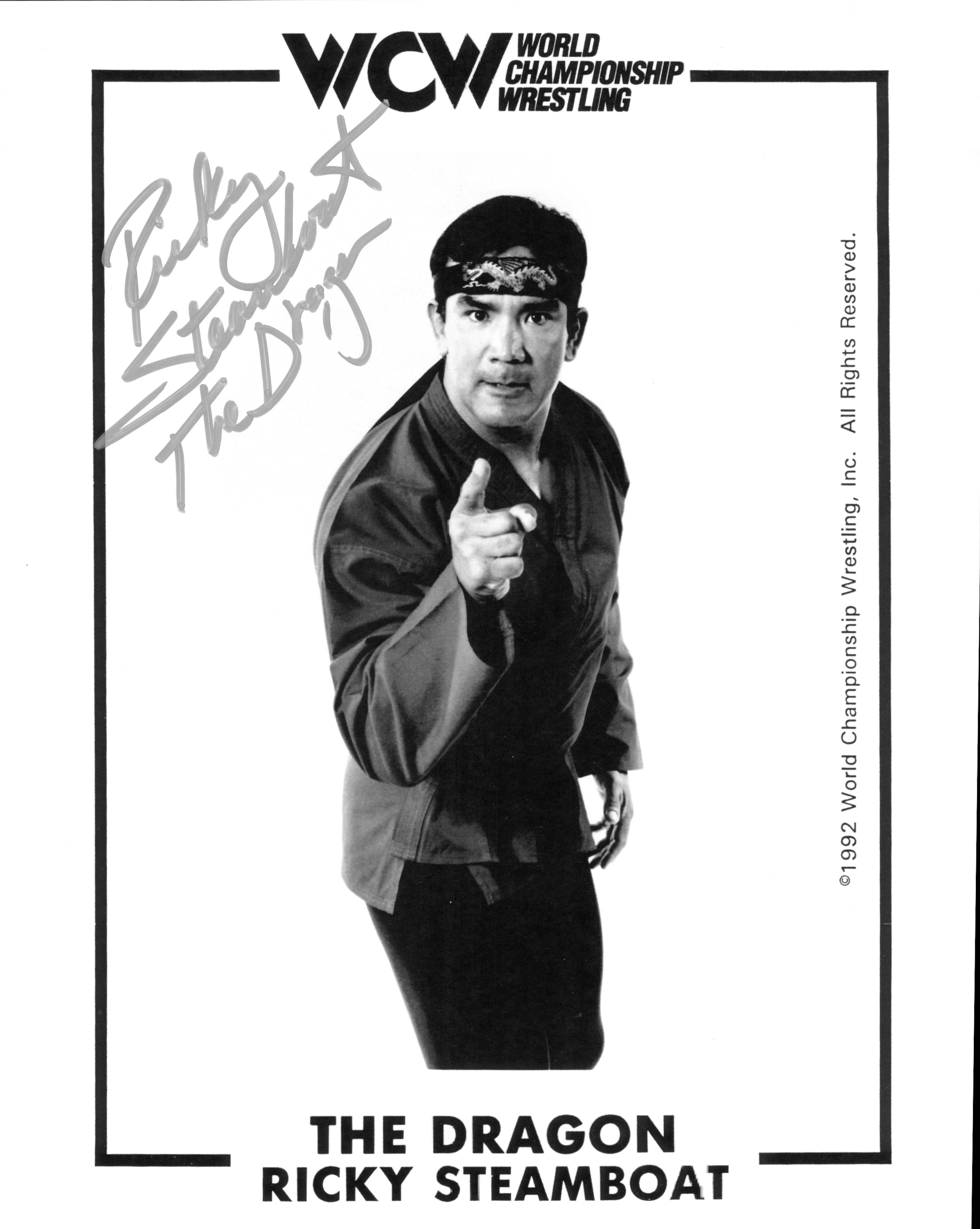 Ricky Steamboat signed 8x10 Photo – Signed By Superstars