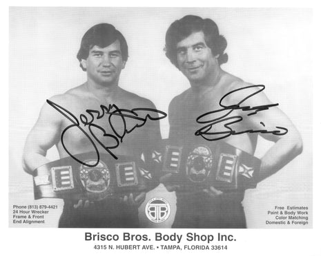 Jack & Jerry Brisco dual signed 8x10 Photo