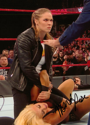 Ronda Rousey & Mandy Rose dual signed 8x10 Photo (w/ Beckett)