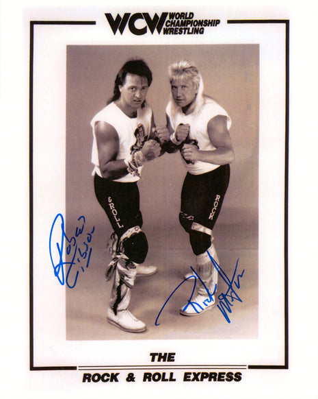 Rock & Roll Express - Ricky Morton & Robert Gibson dual signed 8x10 Photo