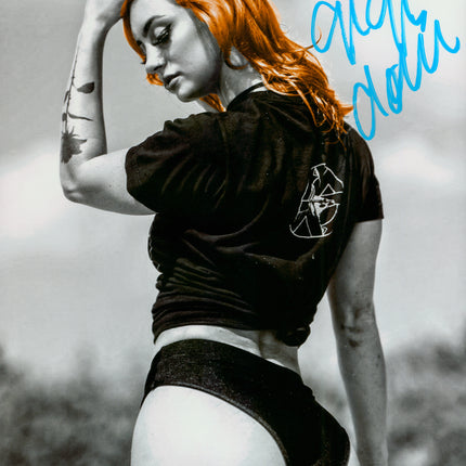 Gigi Dolin signed Metallic 8x10 Photo (w/ JSA)