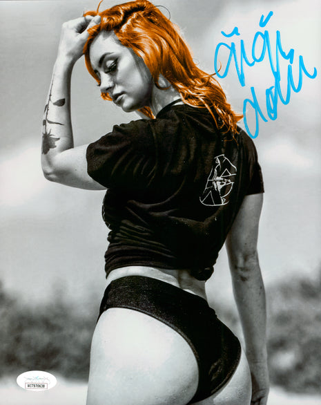 Gigi Dolin signed Metallic 8x10 Photo (w/ JSA)