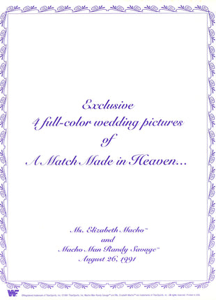 WWF Randy Savage & Elizabeth Wedding Photo Set - Original Unsigned