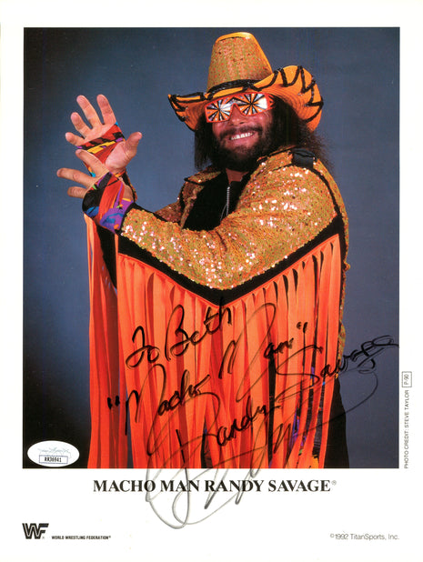 Macho Man Randy Savage signed 8x10 Photo (w/ JSA)