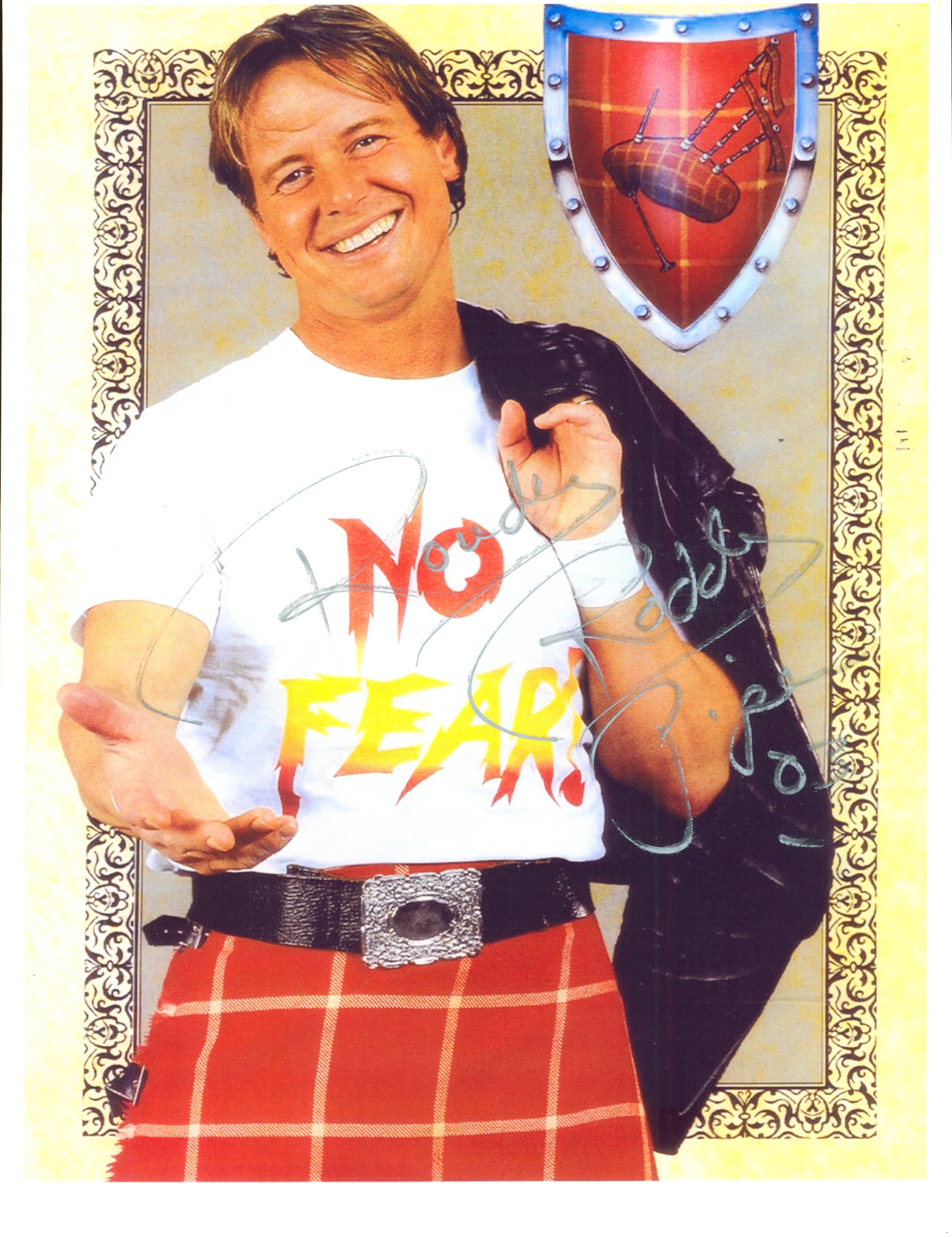Rowdy Roddy Piper signed 8x10 Photo (w/ Family COA) – Signed By Superstars