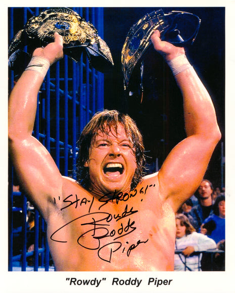 Rowdy Roddy Piper signed 8x10 Photo