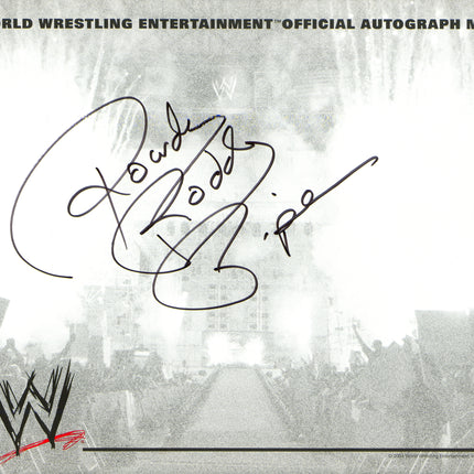 Rowdy Roddy Piper signed Autograph Mat