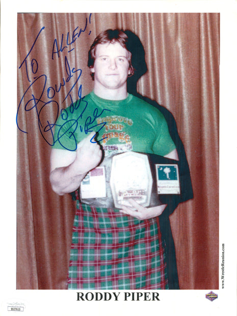 Rowdy Roddy Piper signed 8x10 Photo (w/ JSA)