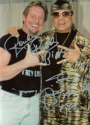 Rowdy Roddy Piper & Jimmy Snuka dual signed 8x10 Photo