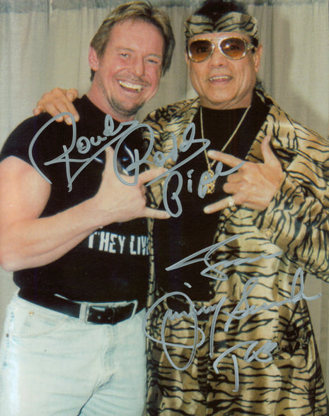 Rowdy Roddy Piper & Jimmy Snuka dual signed 8x10 Photo