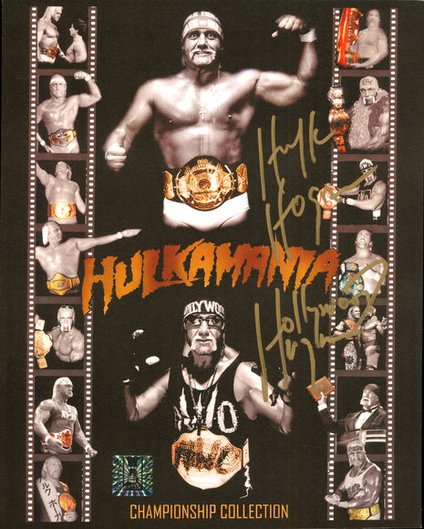 Hulk Hogan & Hollywood Hogan dual signed 8x10 Photo (w/ Beach Shop COA)