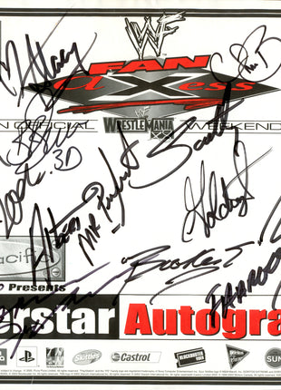 Multi-signed Wrestlemania 18 Fan Axess Autograph Mat