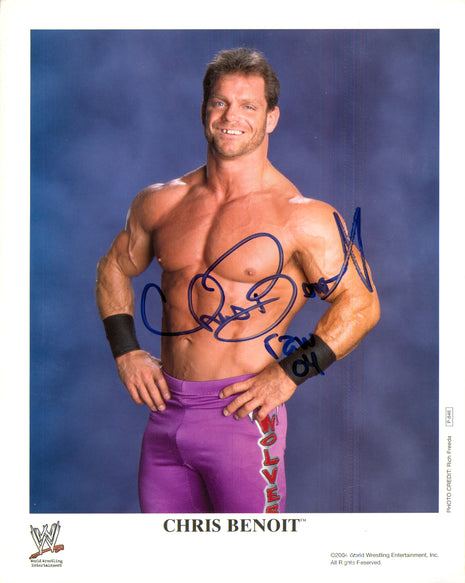 Chris Benoit signed 8x10 Photo