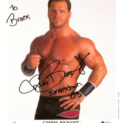 Chris Benoit signed 8x10 Photo (w/ Beckett)