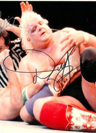 Dusty Rhodes & Ric Flair dual signed 8x10 Photo