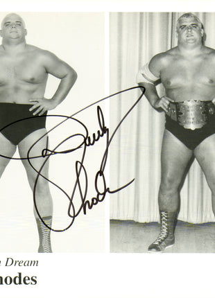 Dusty Rhodes signed 8x10 Photo (w/ PSA)