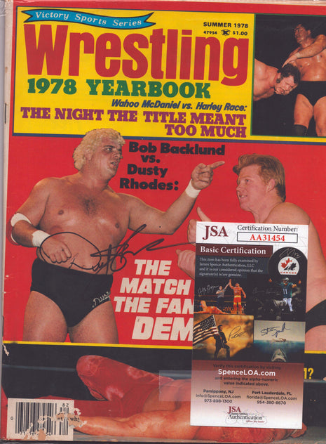 Dusty Rhodes signed Wrestling 1978 Yearbook Magazine (w/ JSA)