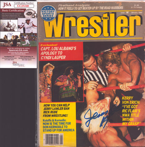 Captain Lou Albano signed Wrestler Magazine (January 1985)