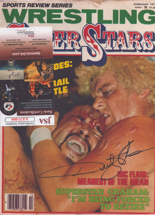 Dusty Rhodes signed Wrestling Superstars Magazine February 1978 (w/ JSA)