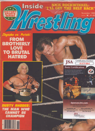 Dusty Rhodes signed Inside Wrestling Magazine November 1980 (w/ JSA)